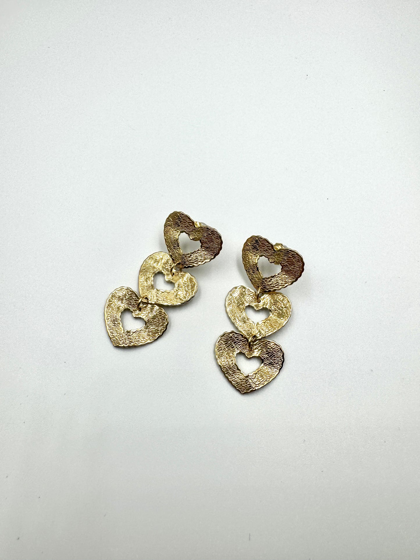 Pendientes Triple-Corazón
