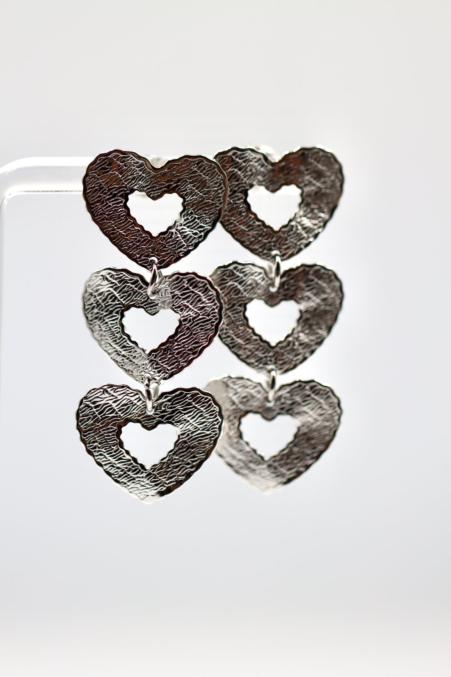 Pendientes Triple-Corazón