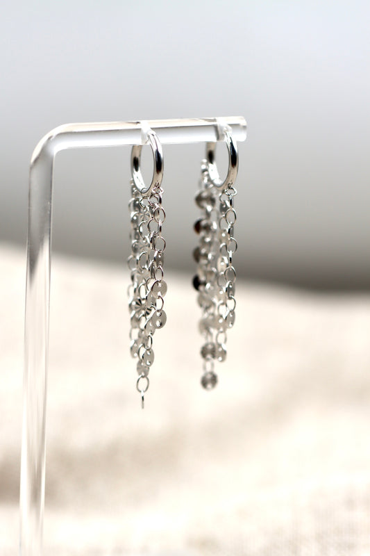 Pendientes Lluvia de Plata