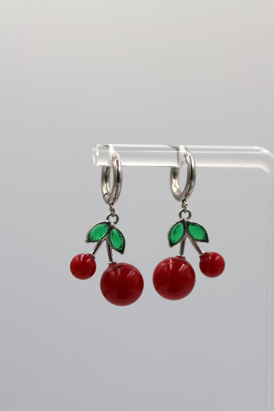 Pendientes cereza